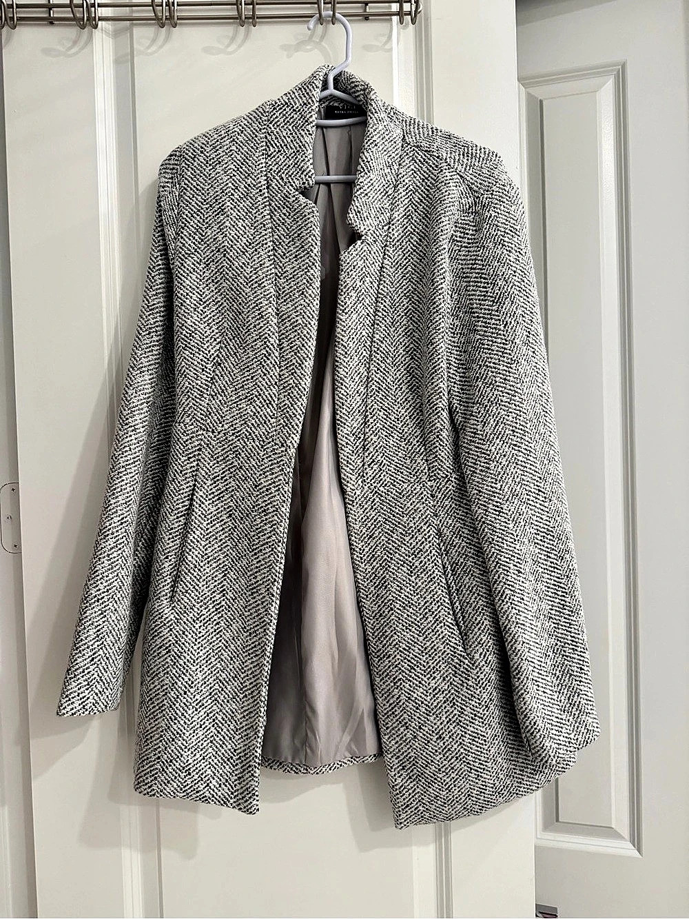 VICI Tayisha Herringbone Coat Gray & White Blazer Size XS